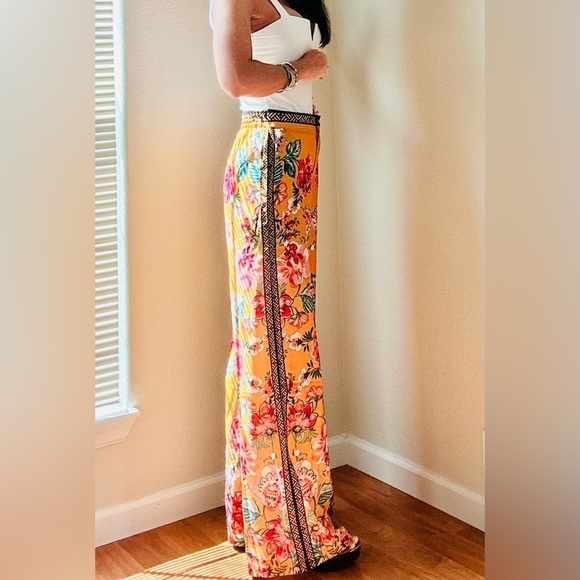 Jealous Tomato Floral Print Wide Leg Pants - Picture 12 of 17
